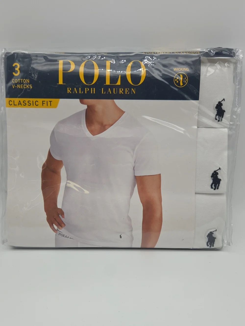 Ralph Lauren Navy and Yellow Packaged Tee Set